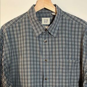 GAP Men's Blue Plaid Shirt